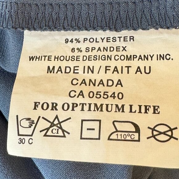 Sympli Blue Asymmetrical Lagenlook Tunic has Draped Pocket Front Women's Size 6 - Picture 6 of 7